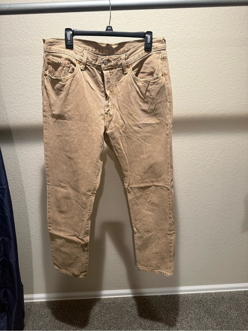 High-Rise Beige Straight Leg Jeans for Women